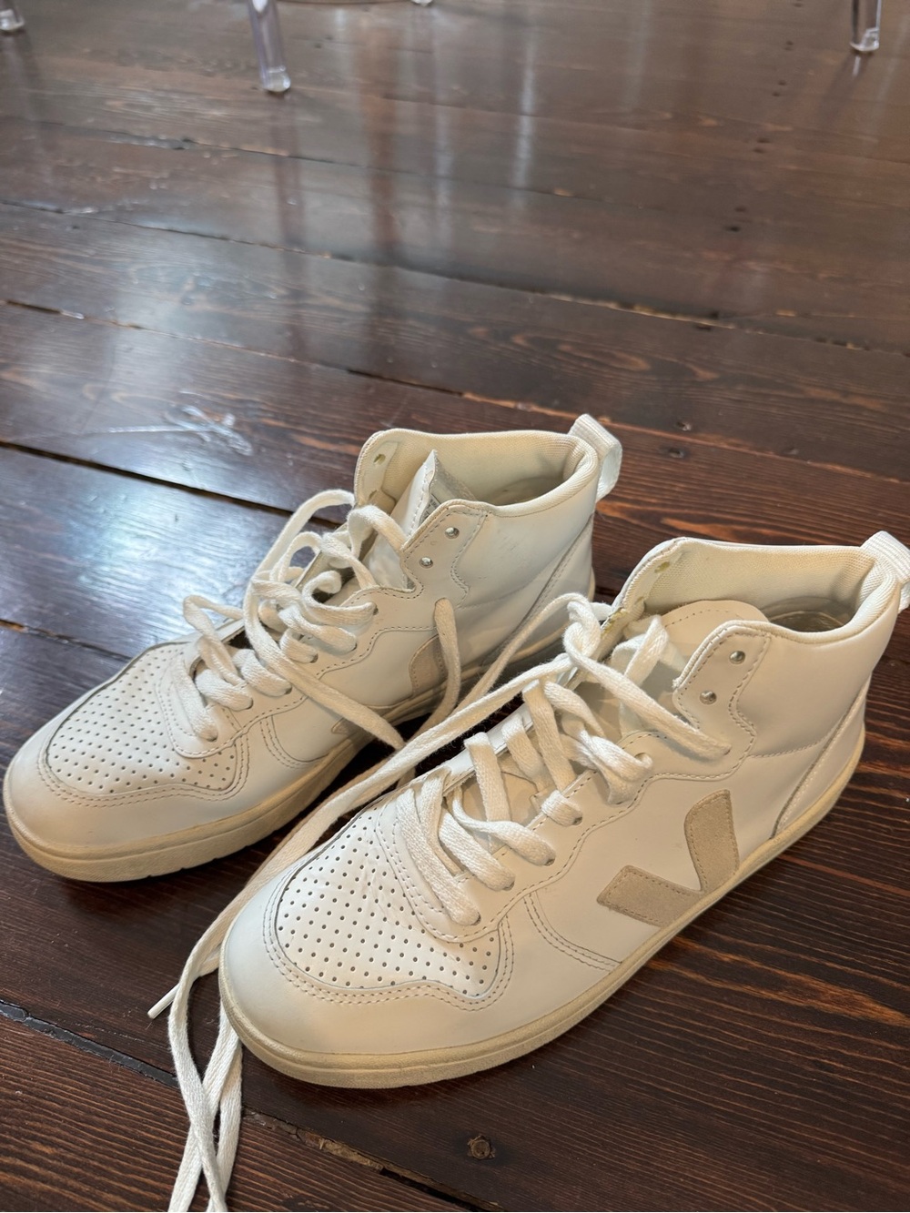 Veja White High-Top Sneakers